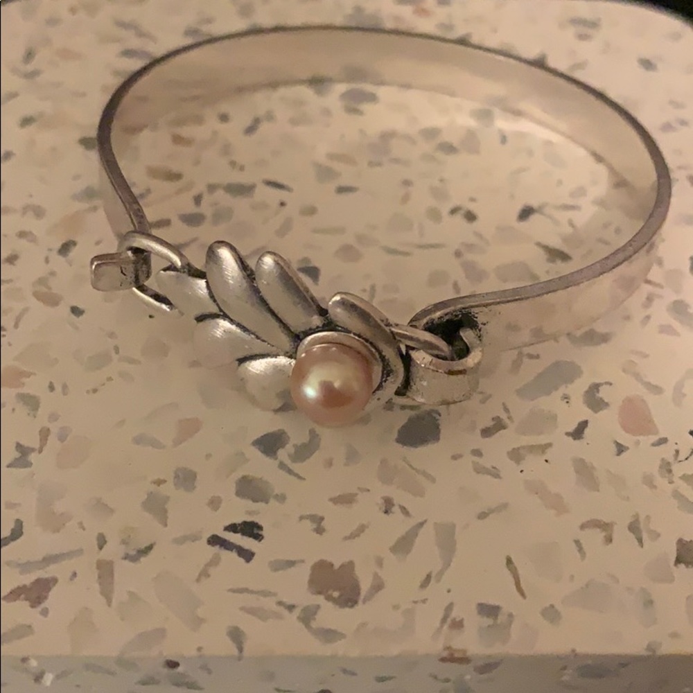 Vintage Vine Bracelet with Lavender Pearl